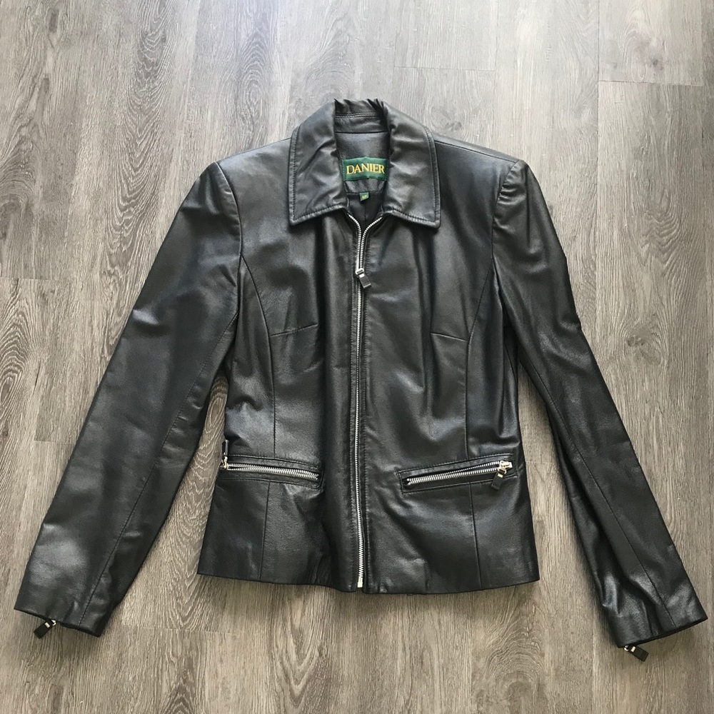 Black Danier Leather Jacket